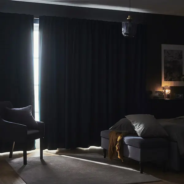 black curtains bedroom